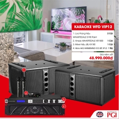 KARA WFD VIP12 - Combo Karaoke (Loa Wharfedale 5190 + WFD XR1500 + JBL KX180 + Mic AKG MINI2VOC) - Hàng Chính hãng PGI