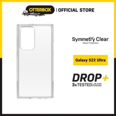 Ốp Lưng Samsung Galaxy S22 Ultra Otterbox Symmetry Series Clear | Kháng khuẩn | DROP+ 3xTested - Hàng Chính hãng PGI