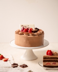 Chocolate Cream Strawberry Birthday Cake