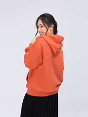 Áo nỉ hoodie nữ in chữ nhung 221ANU04