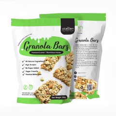 Olaben Nutrition Granola Bars 250g - Thanh hạt dinh dưỡng ăn kiêng không đường - Hỗ trợ giảm cân