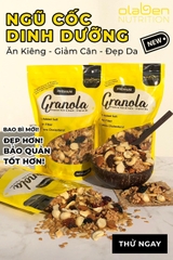Combo 3 goi Olaben Nutrition Hạt Granola 500g Ngũ cốc giảm cân nướng Mật ong Vanila