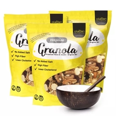 Combo Granola Premium hạt dinh dưỡng 3 Granola + Chén muỗng dừa