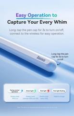 Bút Cảm Ứng Baseus Pencil 2 Smooth Writing Wireless Charging Stylus Dùng Cho iPad (Magnetic Palm rejection 4D)