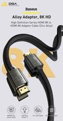 Cáp HDMI 2.1 8K Cao Cấp Baseus High Definition Series HDMI 8K to HDMI 8K Adapter Cable