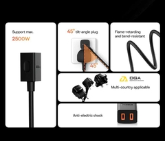 Adapter nối dài đổi chân cắm đa năng dùng đi du lịch Baseus Power Combo mini PowerStrip