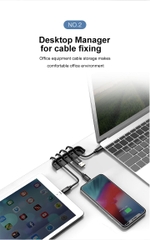 Bộ cố định dây cáp kiêm hỗ trợ dán màn hình Baseus Cable Fixing Magic Tool LV378 cho iPhone X/ XS/ XR/ XS Max