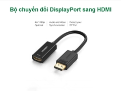 Cáp chuyển đổi DisplayPort sang HDMI UGREEN MM137 – Hỗ trợ Full HD, đầu tiếp xúc mạ vàng