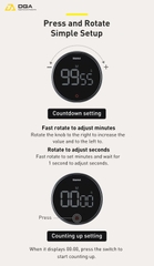 Đồng hộ hẹn giờ đếm ngược Baseus Heyo Rotation LED Countdown Timer Pro