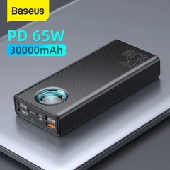 Pin sạc dự phòng 30000 mAh Baseus Amblight 65W Digital Display Quick Charge Power Bank (USB*4 + Type C Input/Output + Lightning + Micro USB)