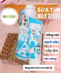 Bộ Sữa Tắm + Sữa Rửa Mặt Gluta Milky