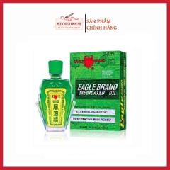 Dầu gió xanh 2 nắp hiệu Con Ó của Mỹ (mẫu mới nhất)- Eagle Brand Medicated Oil