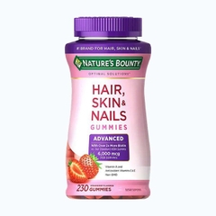 Kẹo Dẻo Nature’s Bounty Hair, Skin And Nails Gummies Advanced 6000mcg 230 Viên