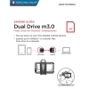 USB OTG 3.0 SanDisk Ultra Dual Drive M3.0 128GB SDDD3-128G-G46