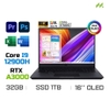Laptop Asus ProArt Studiobook Pro 16 OLED W7600Z3A-L2048W (i9-12900H, RTX A3000 12GB, Ram 32GB DDR5, SSD 1TB, 16 Inch OLED 4K)
