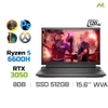 Laptop Gaming Dell G15 5525 R5H085W11GR3050 (Ryzen 5 6600H, RTX 3050 4GB, Ram 8GB DDR5, SSD 512GB, 15.6 Inch 120Hz FHD, Win11/Office HS 21)