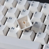 EnjoyPBT White Color Gray English Keycaps set